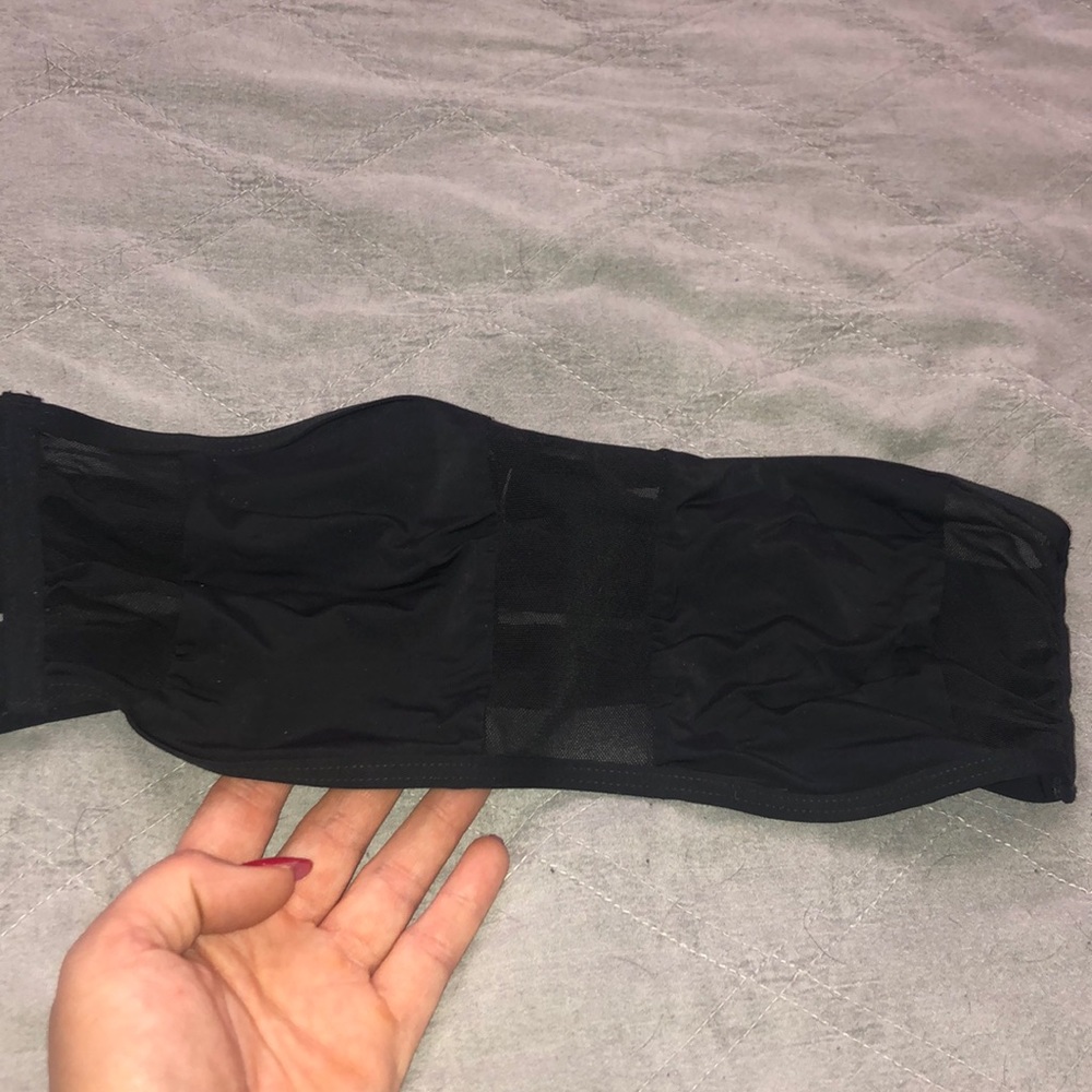 Black bandeau bikini top(Sheer)